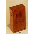 3-1/5"x6" Walnut Rectangular Book End (Each) (6b)